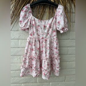 Altar'd State Pink Floral Midi Dress
